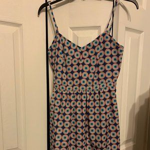 J. Crew Blue Pink Daisy Dress Adorable Sundress w/Pockets!!
